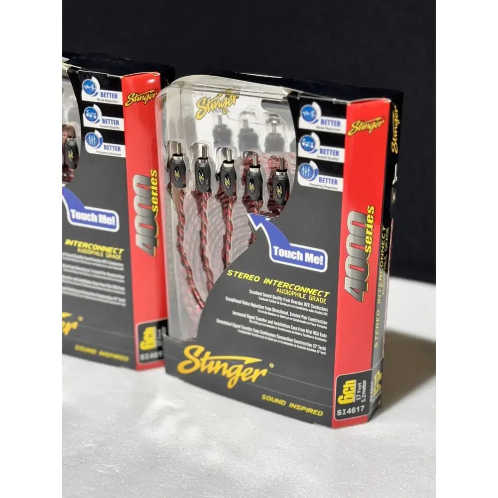 Stinger SI4617 17-Foot 4000 Series Professional 6 Channel RCA Interconnects NEW